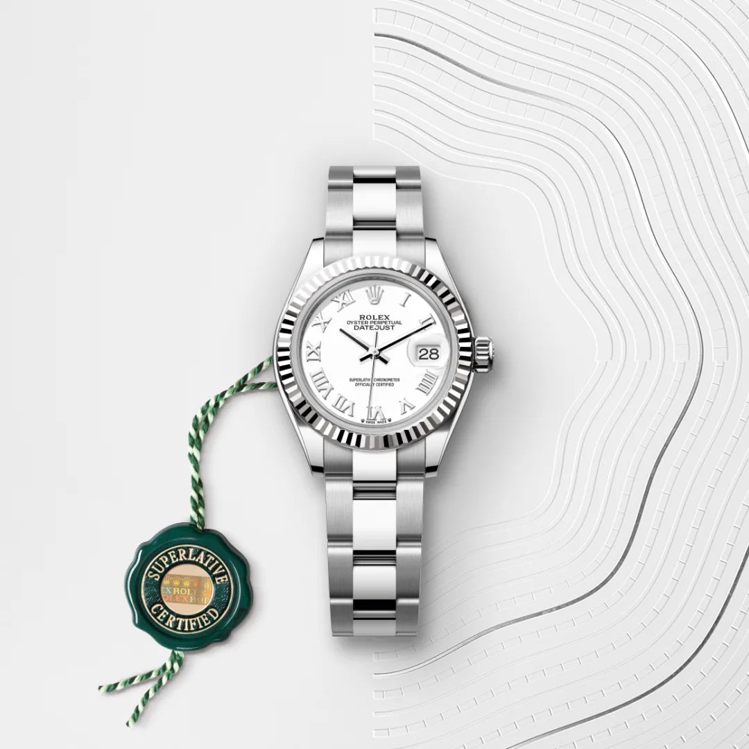 Rolex Lady-Datejust Oyster, 28 mm, aço Oystersteel e ouro branco M279174-0020 - imagem 3