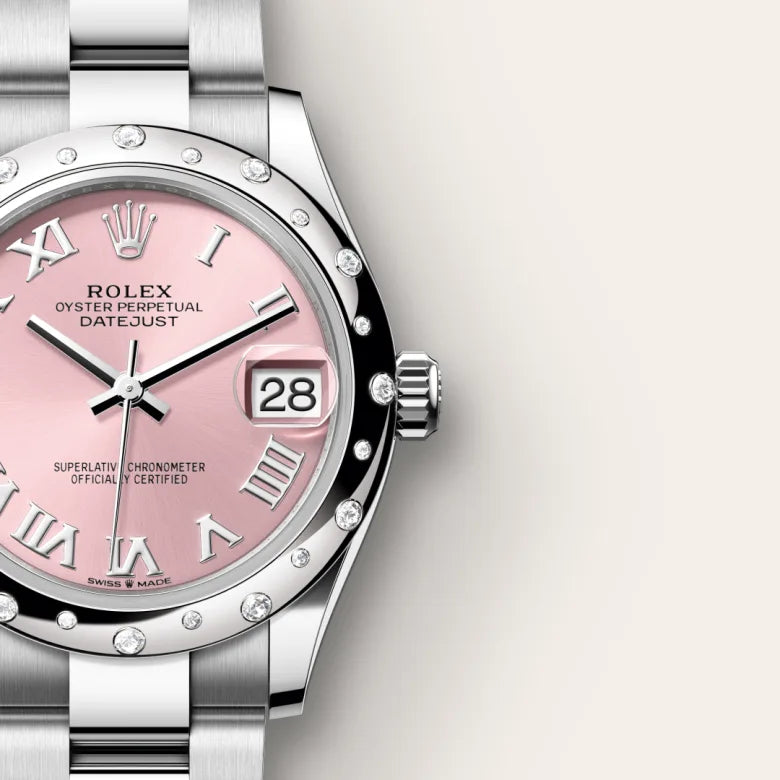 Rolex Datejust 31 Oyster, 31 mm, aço Oystersteel, ouro branco e diamantes M278344RBR-0021 - imagem 4
