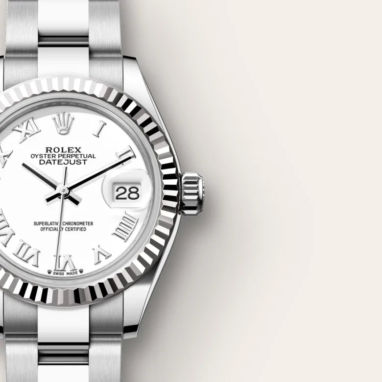 Rolex Lady-Datejust Oyster, 28 mm, aço Oystersteel e ouro branco M279174-0020 - imagem 4