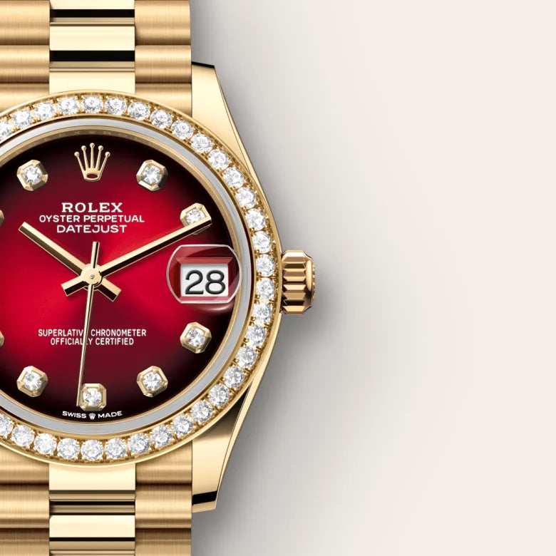 Rolex Datejust 31 Oyster, 31 mm, ouro amarelo e diamantes M278288RBR-0041 - imagem 4