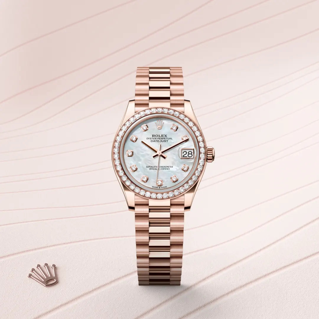 Rolex Datejust 31 Oyster, 31 mm, ouro Everose e diamantes M278285RBR-0005 - imagem 1