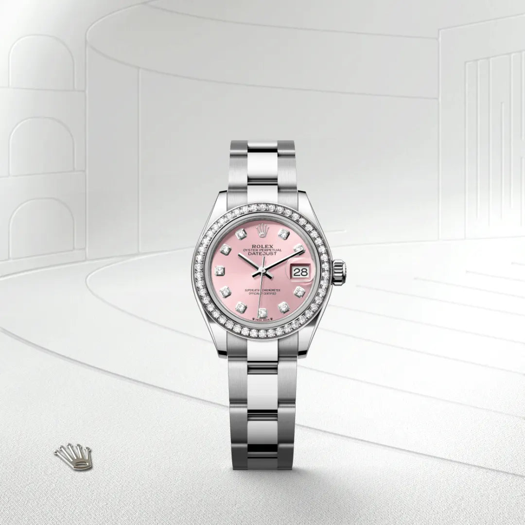 Rolex Lady-Datejust Oyster, 28 mm, aço Oystersteel, ouro branco e diamantes M279384RBR-0004 - imagem 1