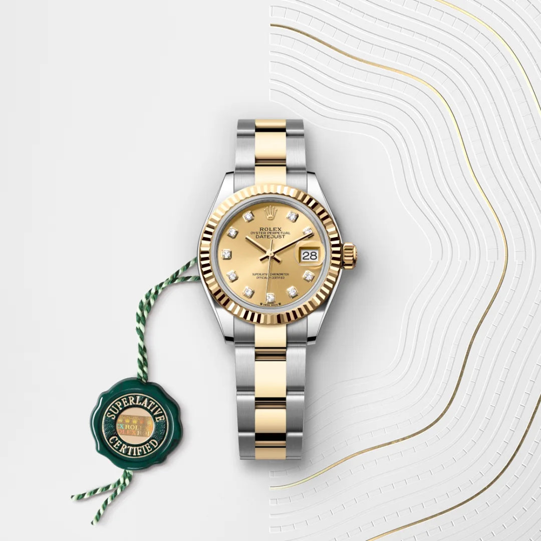 Rolex Lady-Datejust Oyster, 28 mm, aço Oystersteel e ouro amarelo M279173-0012 - imagem 3
