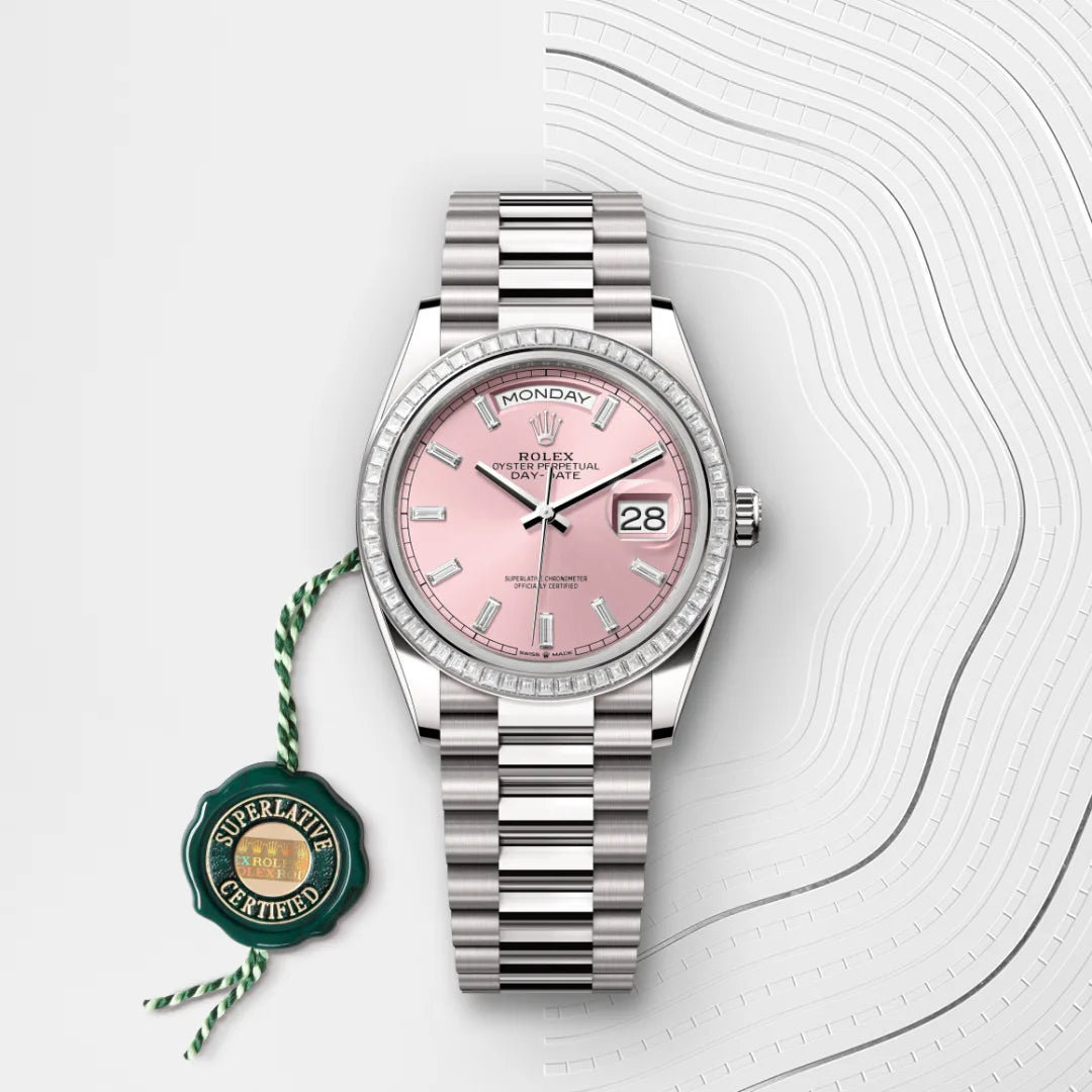 Rolex Day-Date 36 Oyster, 36 mm, ouro branco e diamantes M128399TBR-0029 - imagem 3