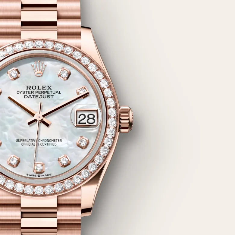 Rolex Datejust 31 Oyster, 31 mm, ouro Everose e diamantes M278285RBR-0005 - imagem 4