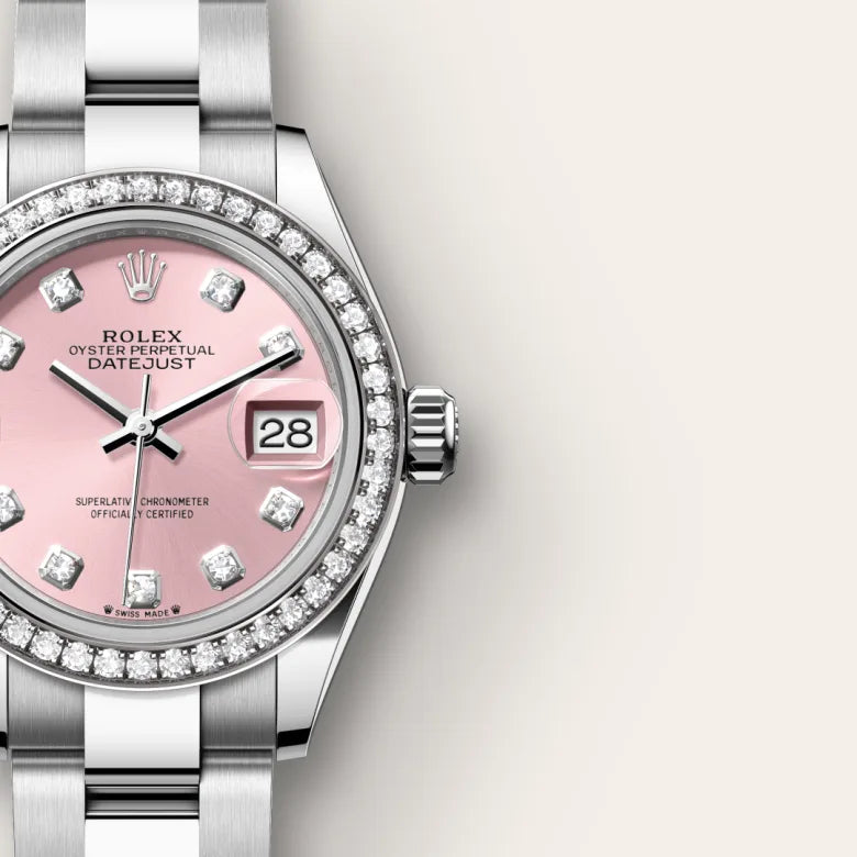 Rolex Lady-Datejust Oyster, 28 mm, aço Oystersteel, ouro branco e diamantes M279384RBR-0004 - imagem 4