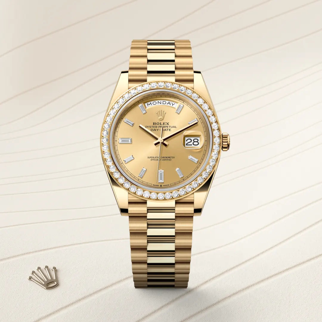 Rolex Day-Date 40 Oyster, 40 mm, ouro amarelo e diamantes M228348RBR-0002 - imagem 1