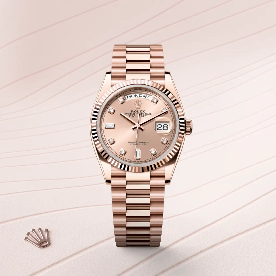 Rolex Day-Date 36 Oyster, 36 mm, ouro Everose M128235-0009 - imagem 1