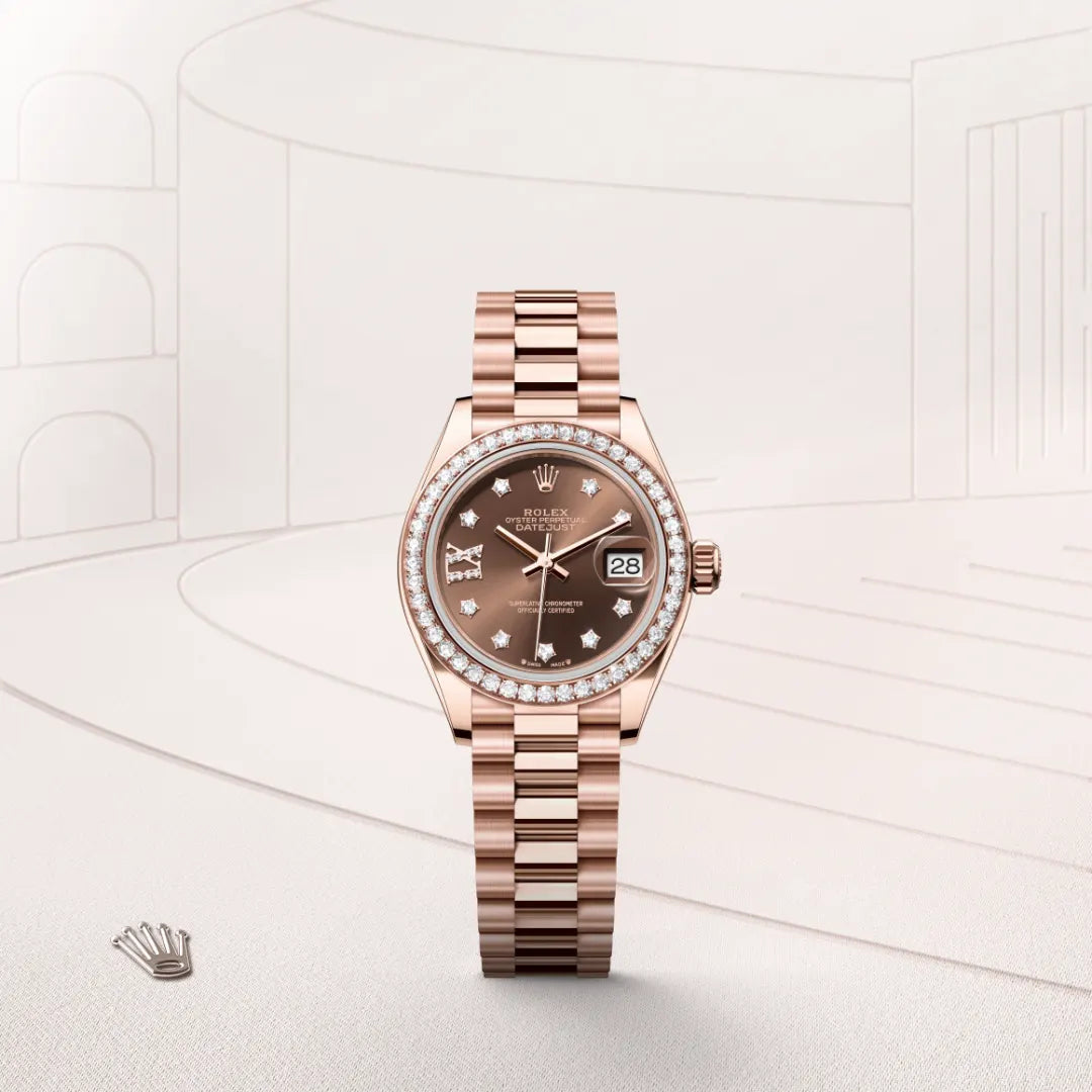 Rolex Lady-Datejust Oyster, 28 mm, ouro Everose e diamantes M279135RBR-0001 - imagem 1