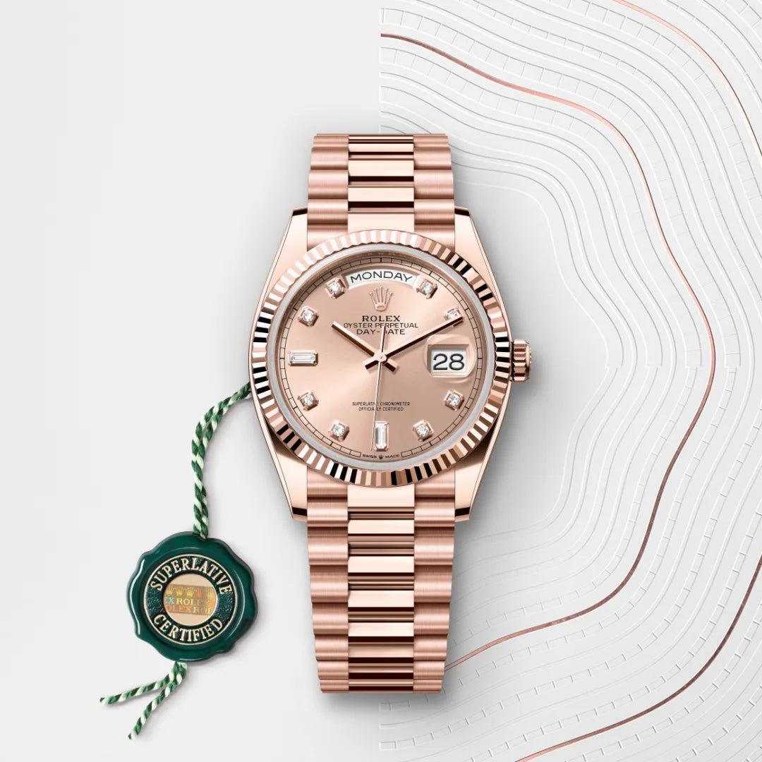 Rolex Day-Date 36 Oyster, 36 mm, ouro Everose M128235-0009 - imagem 3