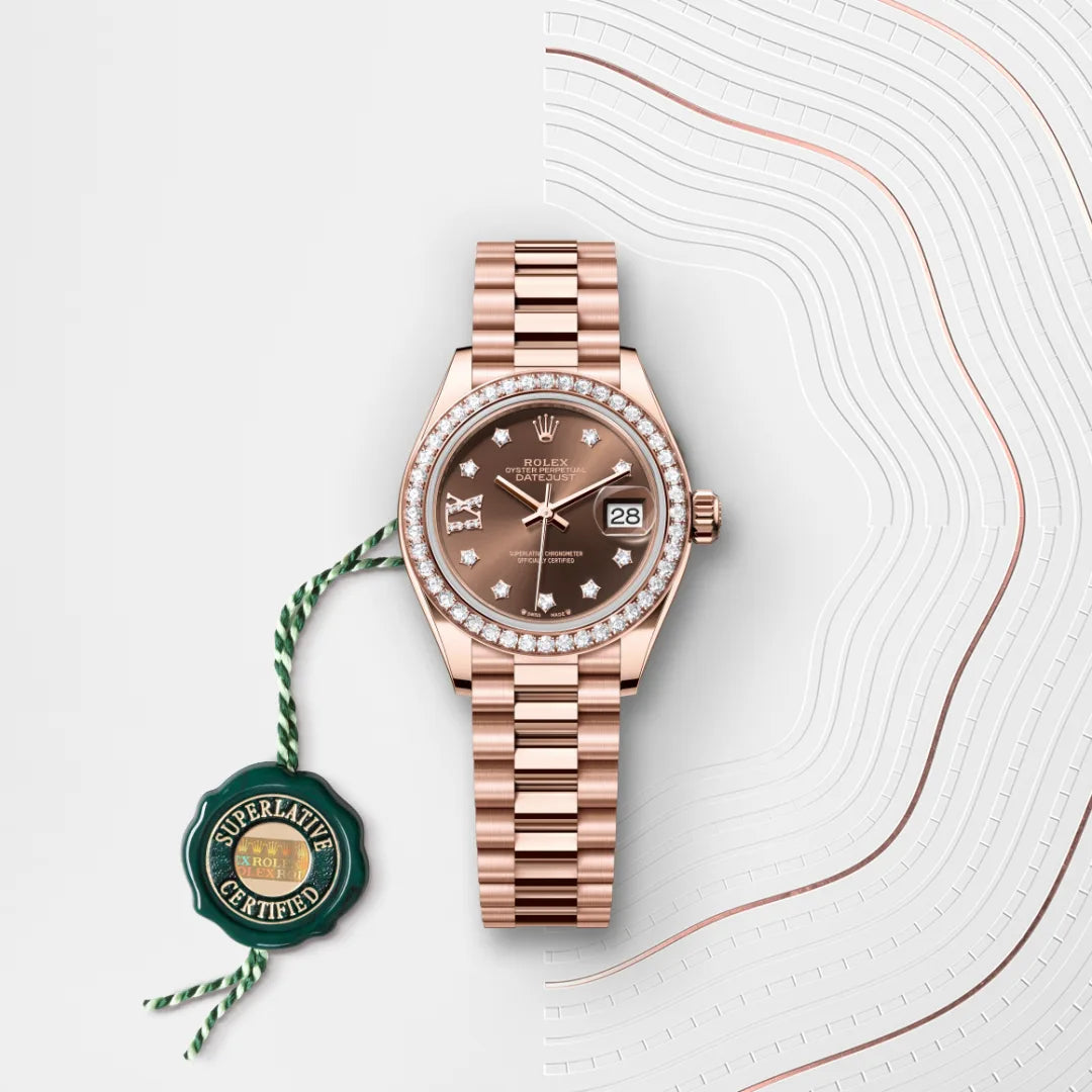 Rolex Lady-Datejust Oyster, 28 mm, ouro Everose e diamantes M279135RBR-0001 - imagem 3