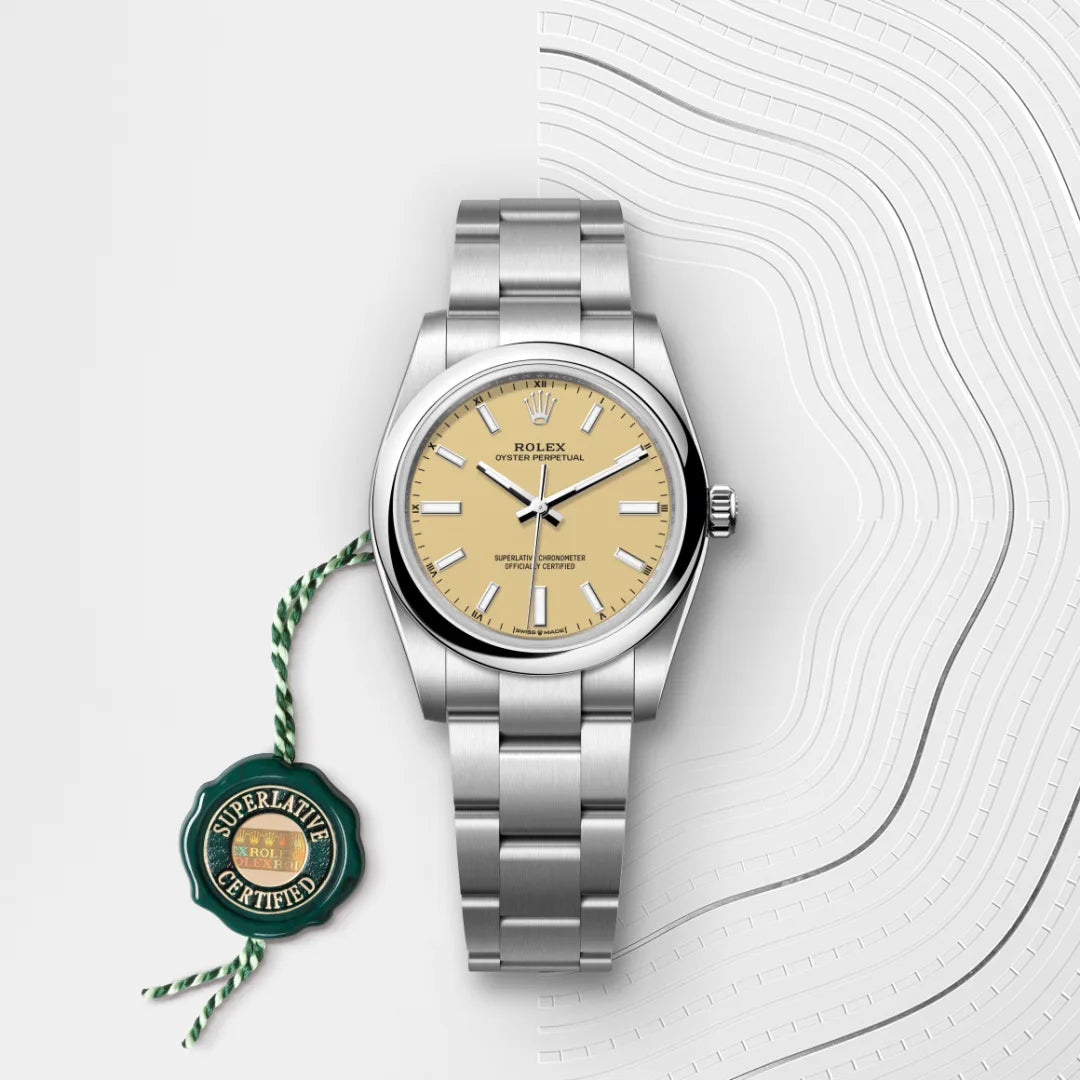 Rolex Oyster Perpetual 34 Oyster, 34 mm, aço Oystersteel M124200-0007 - imagem 3