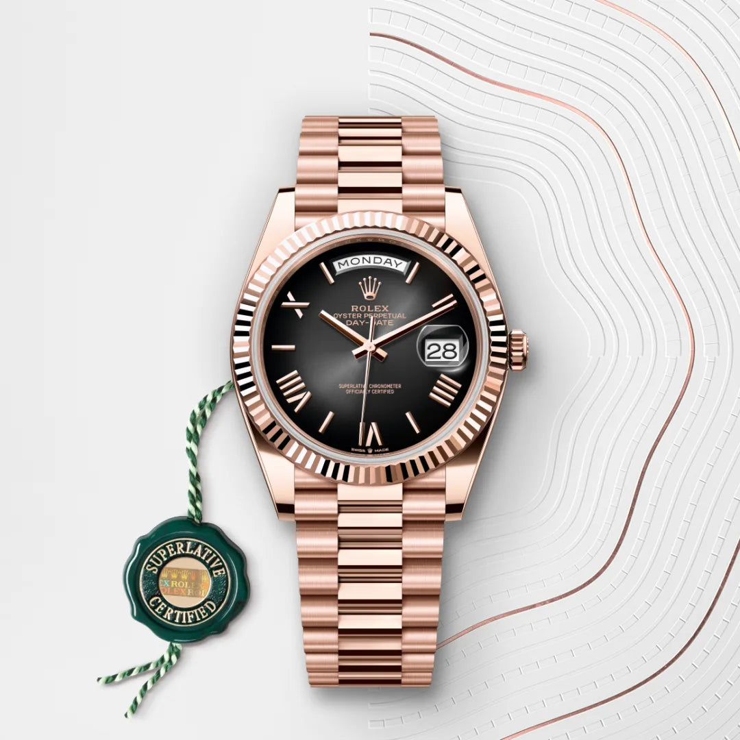 Rolex Day-Date 40 Oyster, 40 mm, ouro Everose M228235-0055 - imagem 3