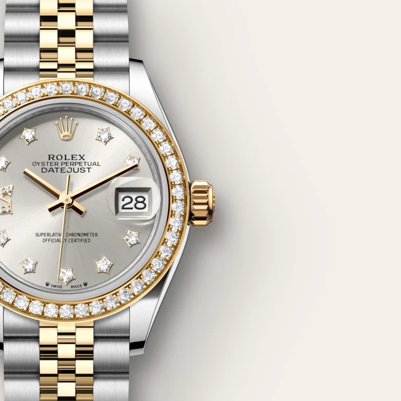 Rolex Lady-Datejust Oyster, 28 mm, aço Oystersteel, ouro amarelo e diamantes M279383RBR-0003 - imagem 4