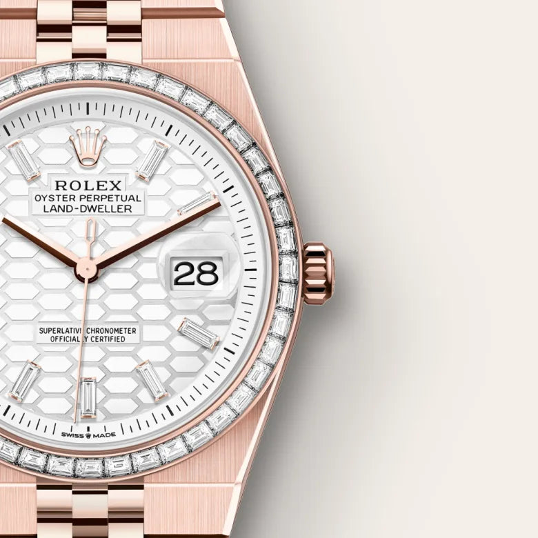 Rolex Land-Dweller 36 Oyster, 36 mm, ouro Everose e diamantes M127285TBR-0002 - imagem 4