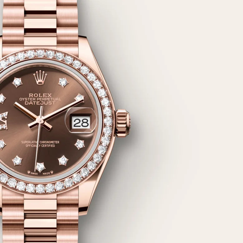 Rolex Lady-Datejust Oyster, 28 mm, ouro Everose e diamantes M279135RBR-0001 - imagem 4