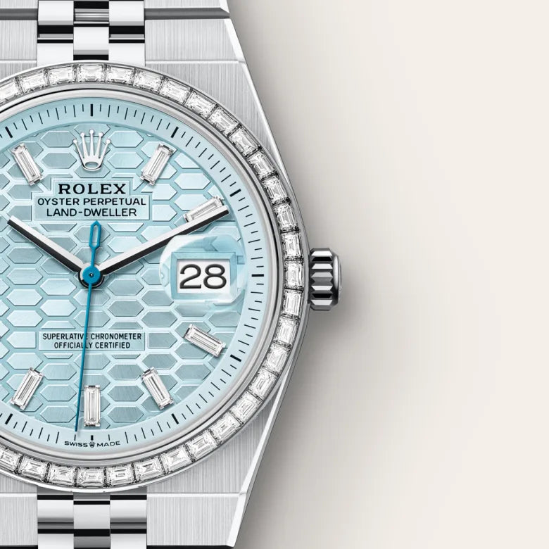 Rolex Land-Dweller 36 Oyster, 36 mm, platina e diamantes M127286TBR-0001 - imagem 4