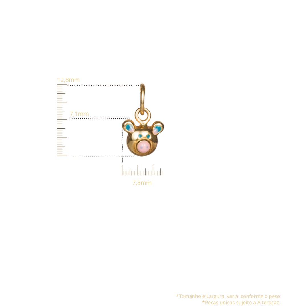 Pingente Infantil Little Pig