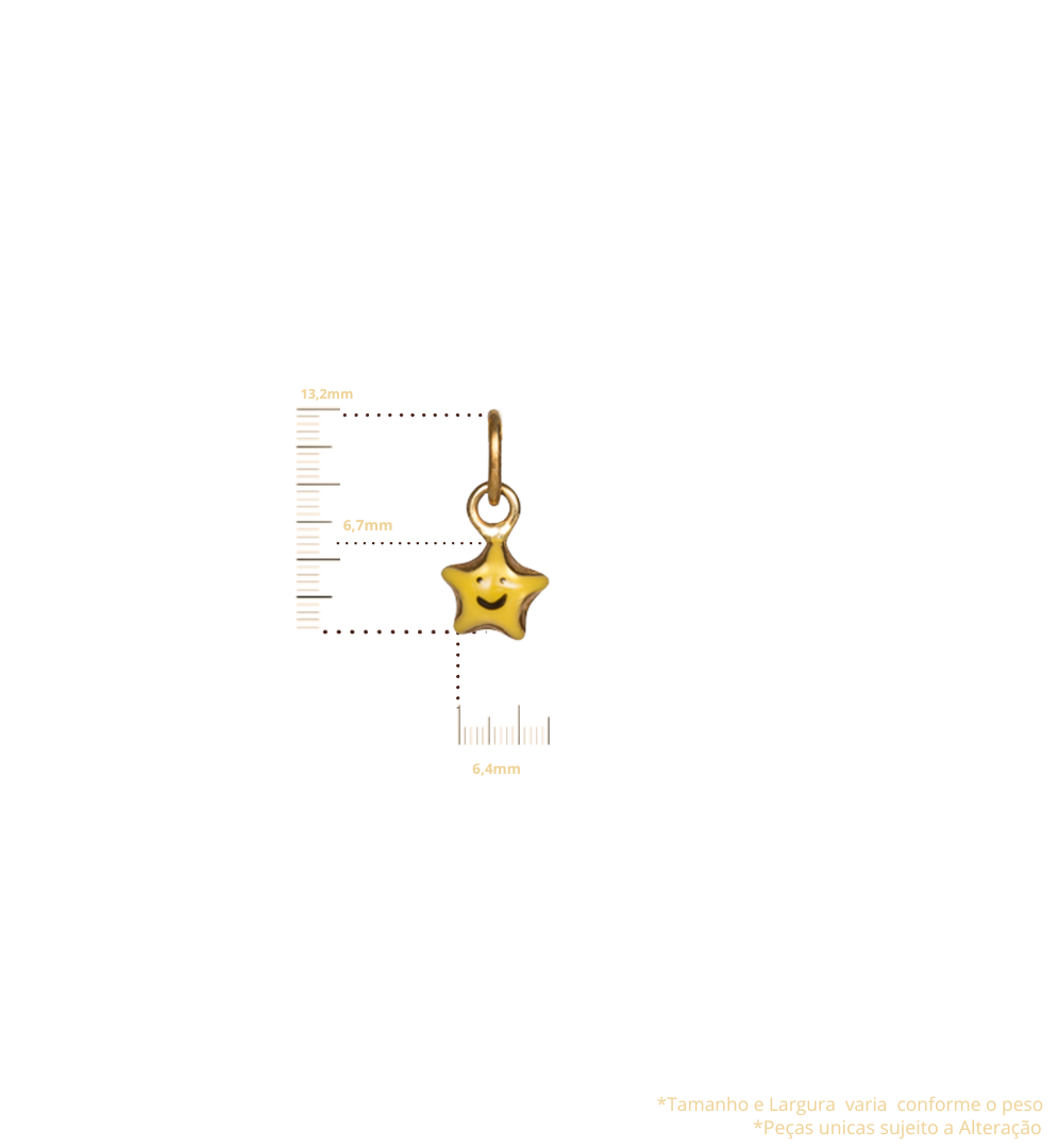 Pingente Estrela Esmaltada