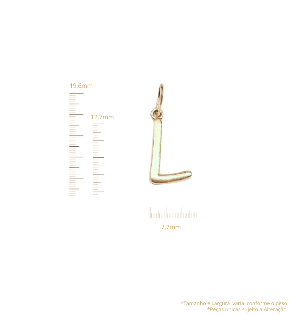 Pingente Letra L