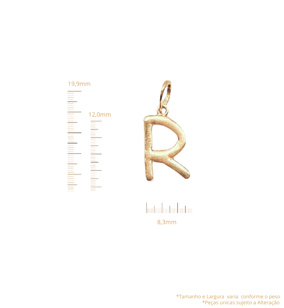 Pingente Letra R