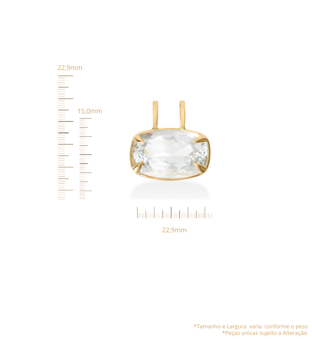 Pingente Topázio Branco