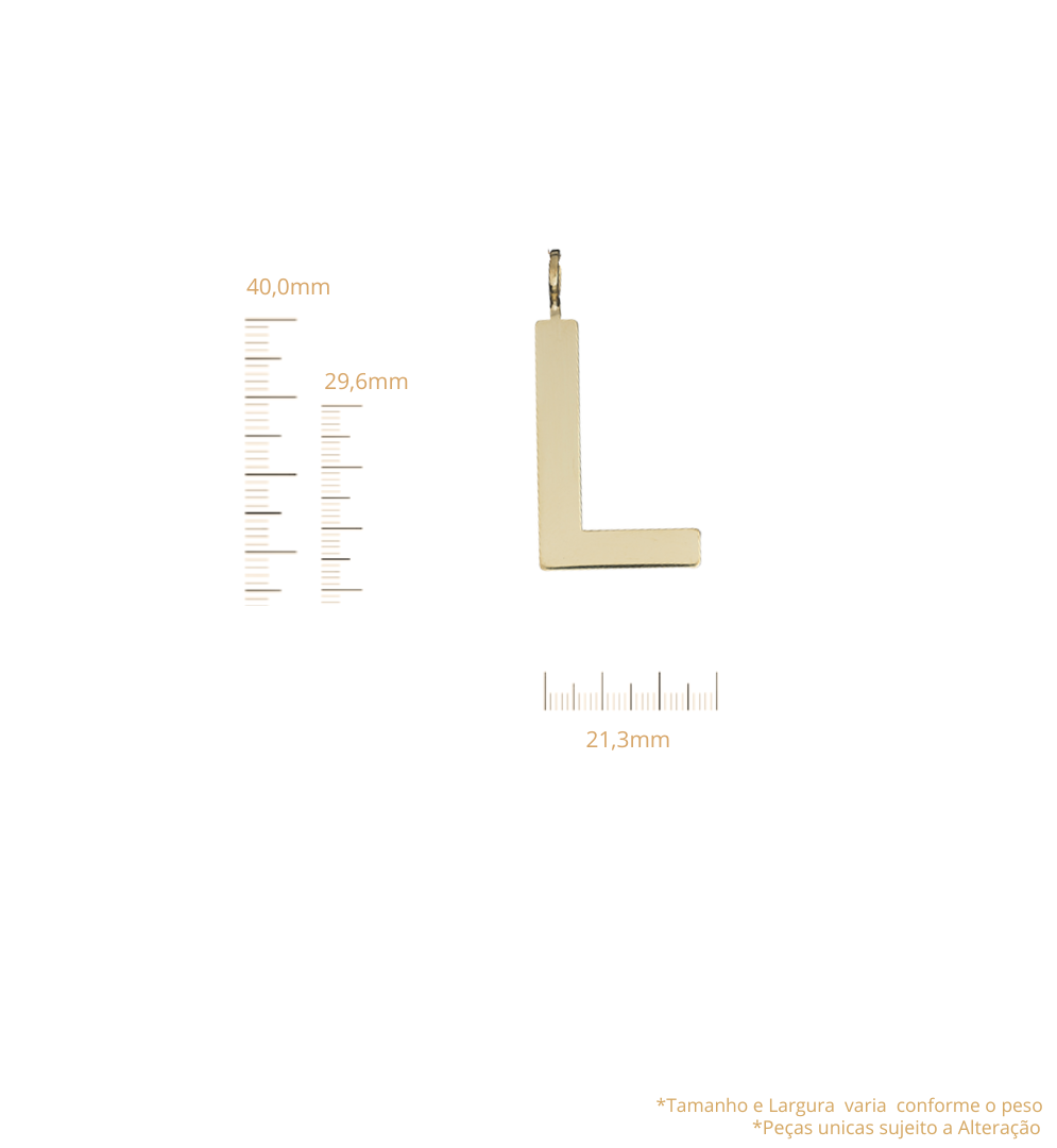 Pingente Letra L