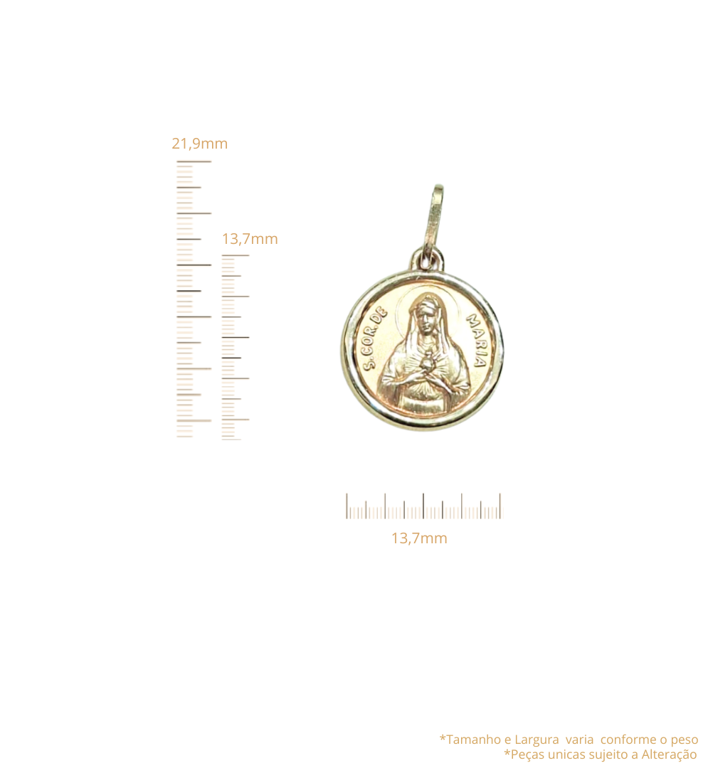 Medalha Sagrado Coração de Maria