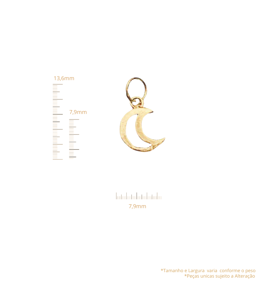 Pingente Lua Vazada