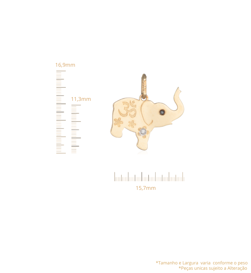 Pingente Elefante da Sorte