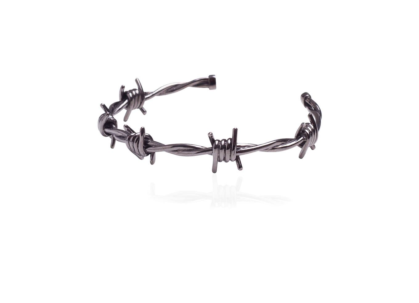 Bracelete Barbed Wire Ródio Negro