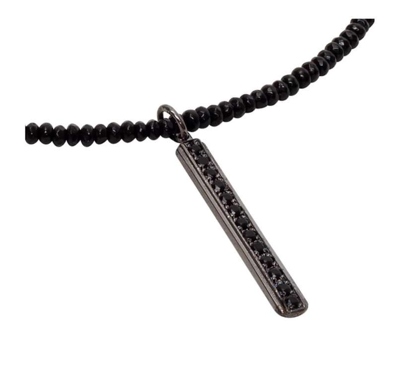 Colar Slim Ônix Ródio Negro
