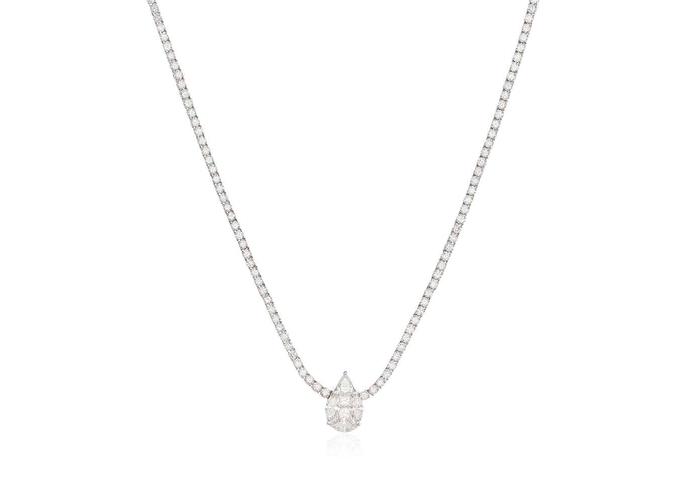 Colar Riviera com Pingente Gota ilusion