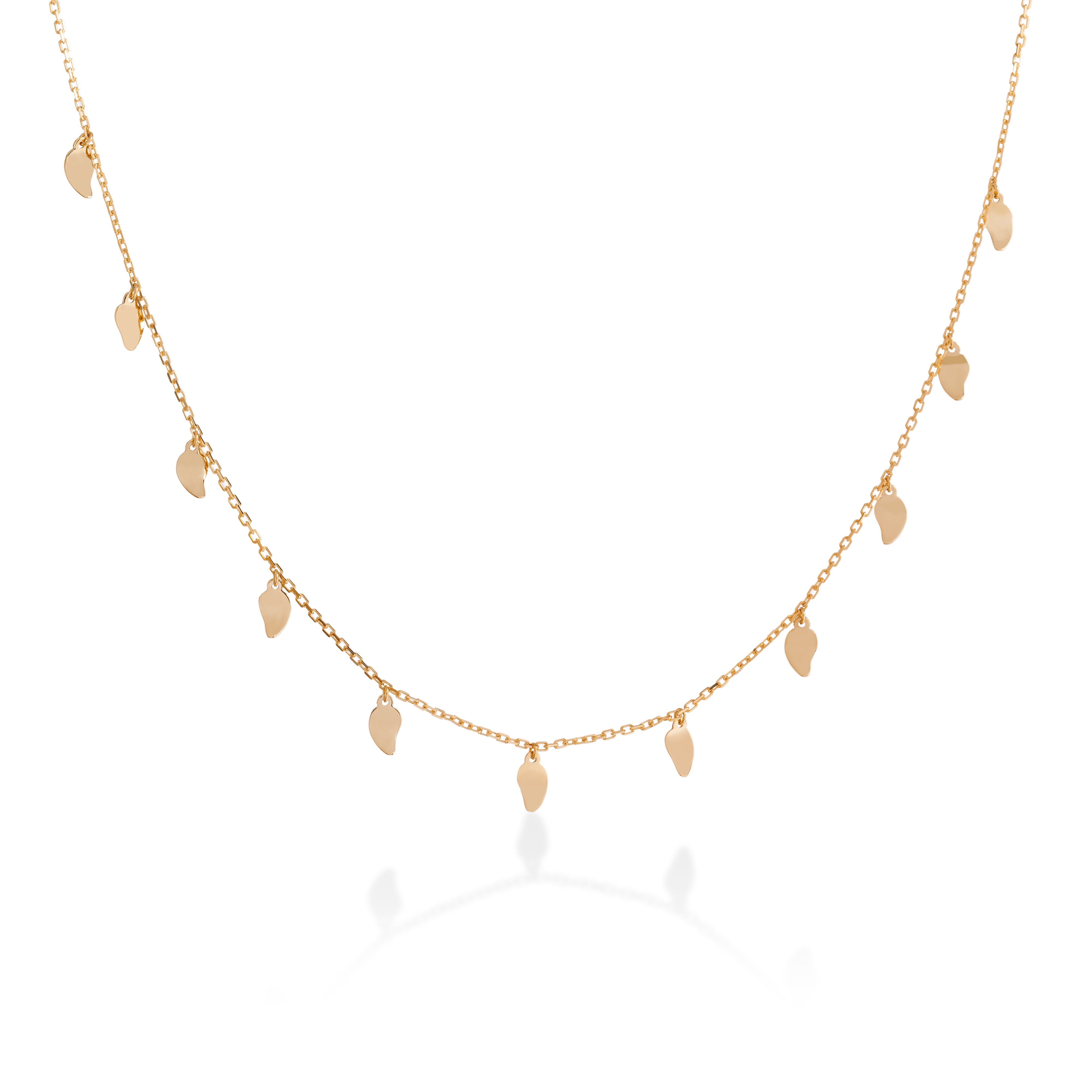 Colar "Leafs" Ouro Amarelo