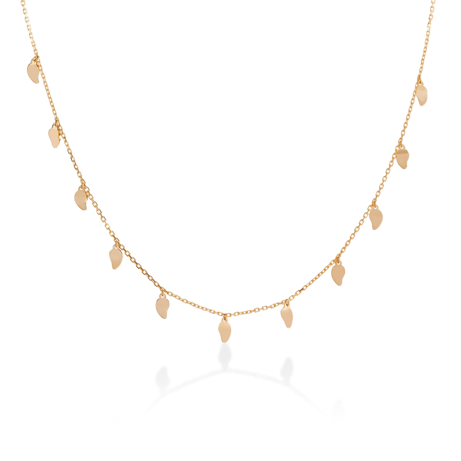 Colar "Leafs" Ouro Amarelo