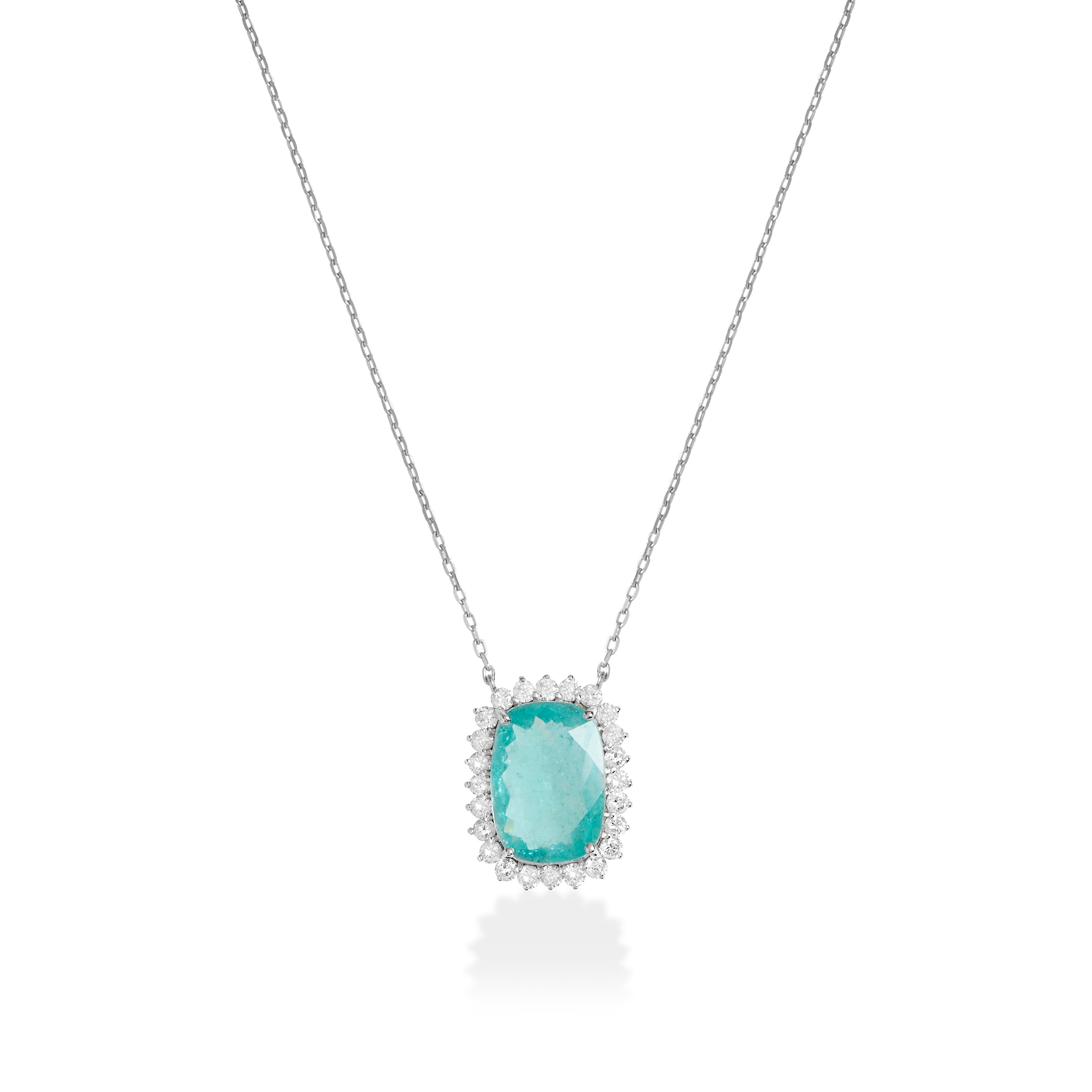 Colar Turmalina Paraiba com Diamantes