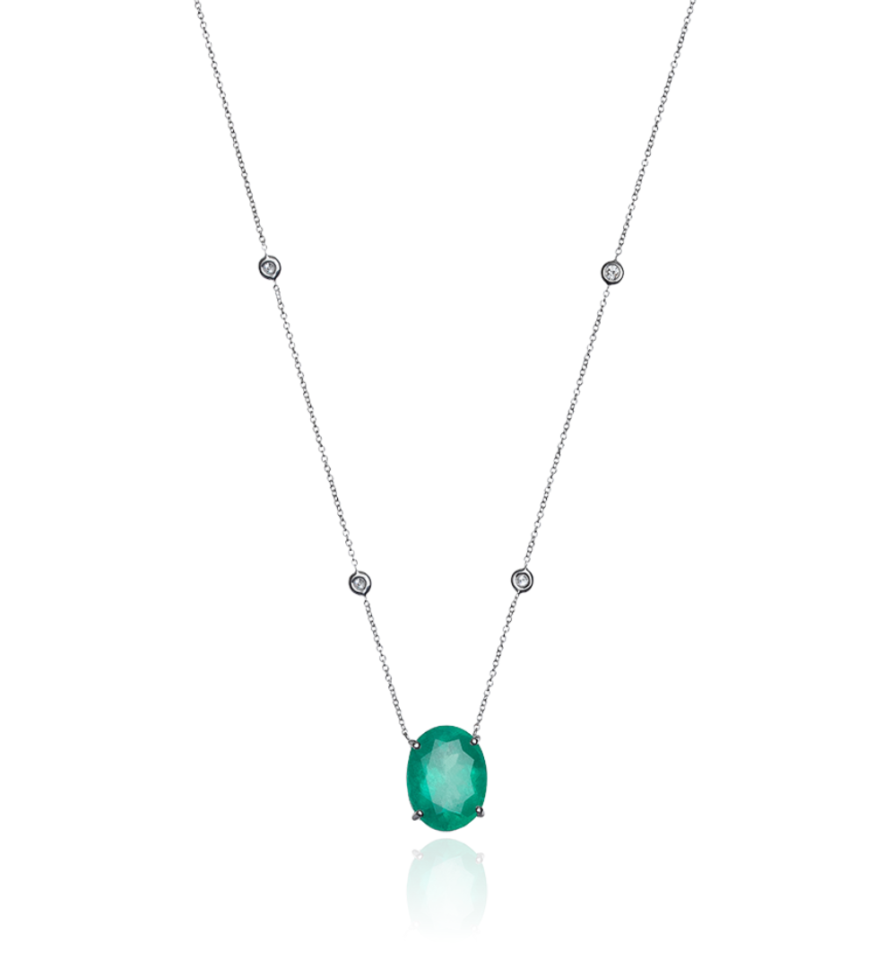 Colar Esmeralda Oval