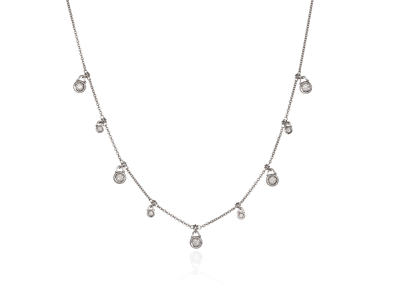 Colar Diamantes Salpicados