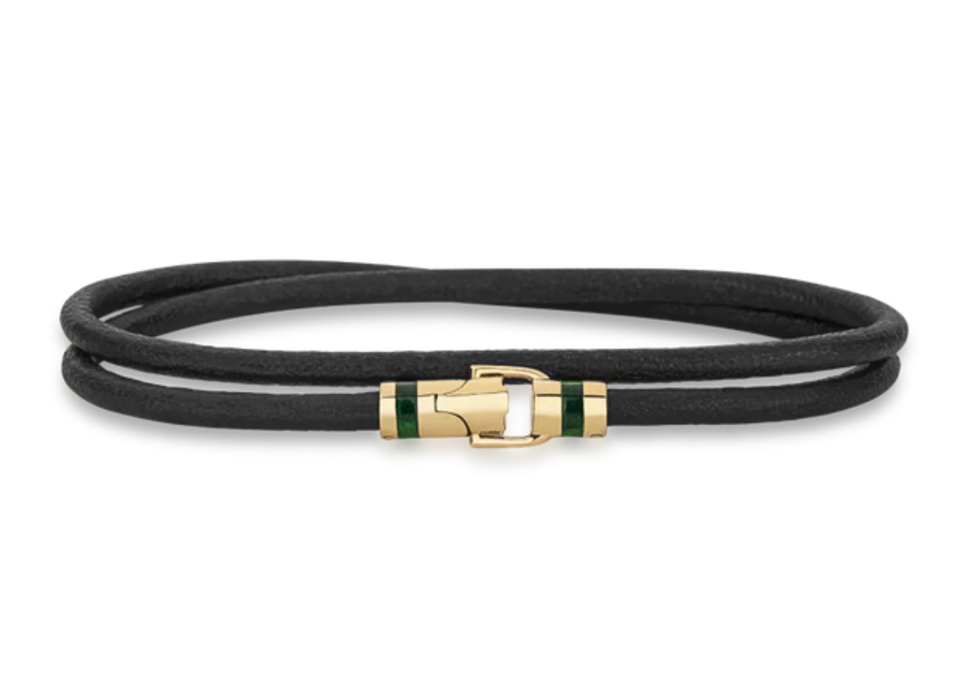Pulseira de Couro e Ouro 18k - 17:20