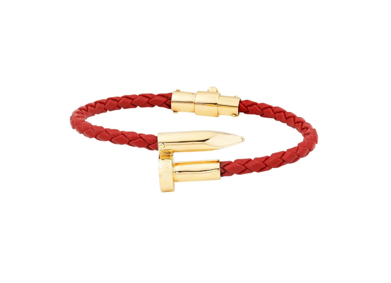 Pulseira em Couro Vermelho