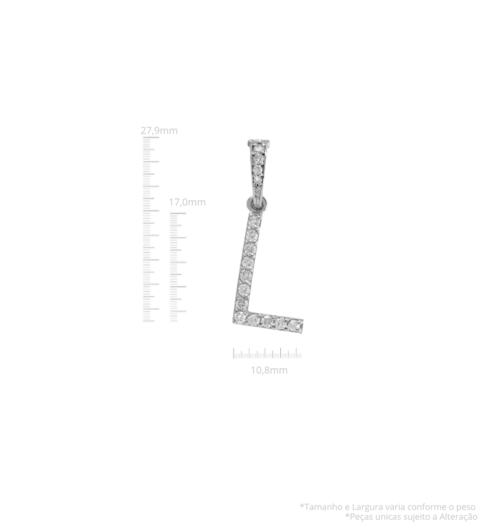 Pingente Letra L