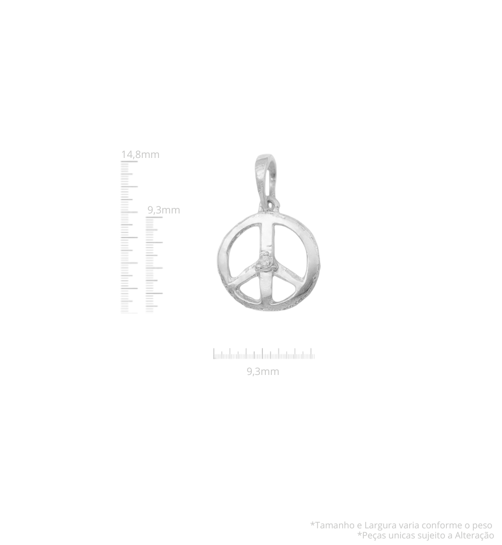 Pingente Paz e Amor