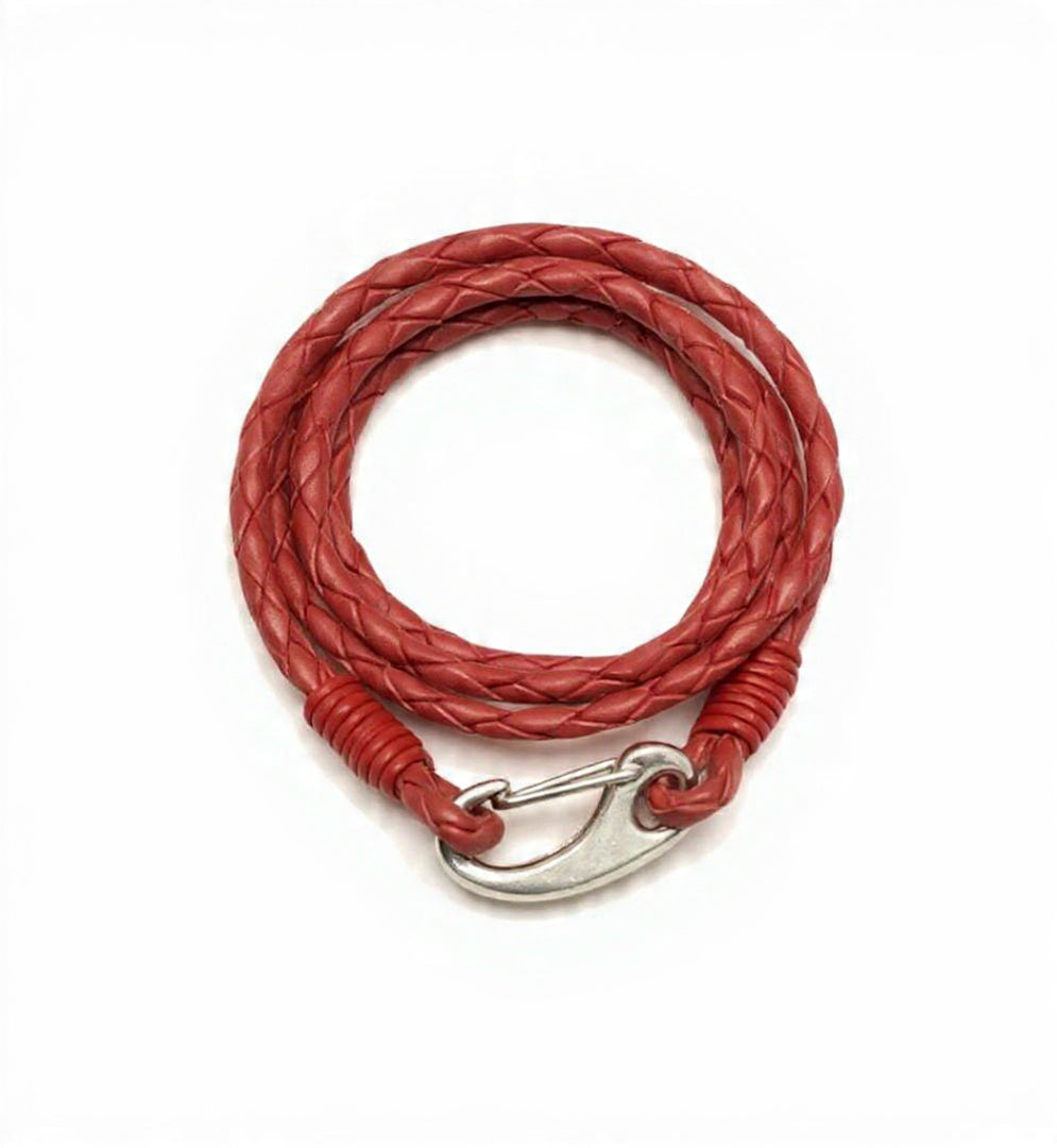 Pulseira Couro Trançado 2 Voltas