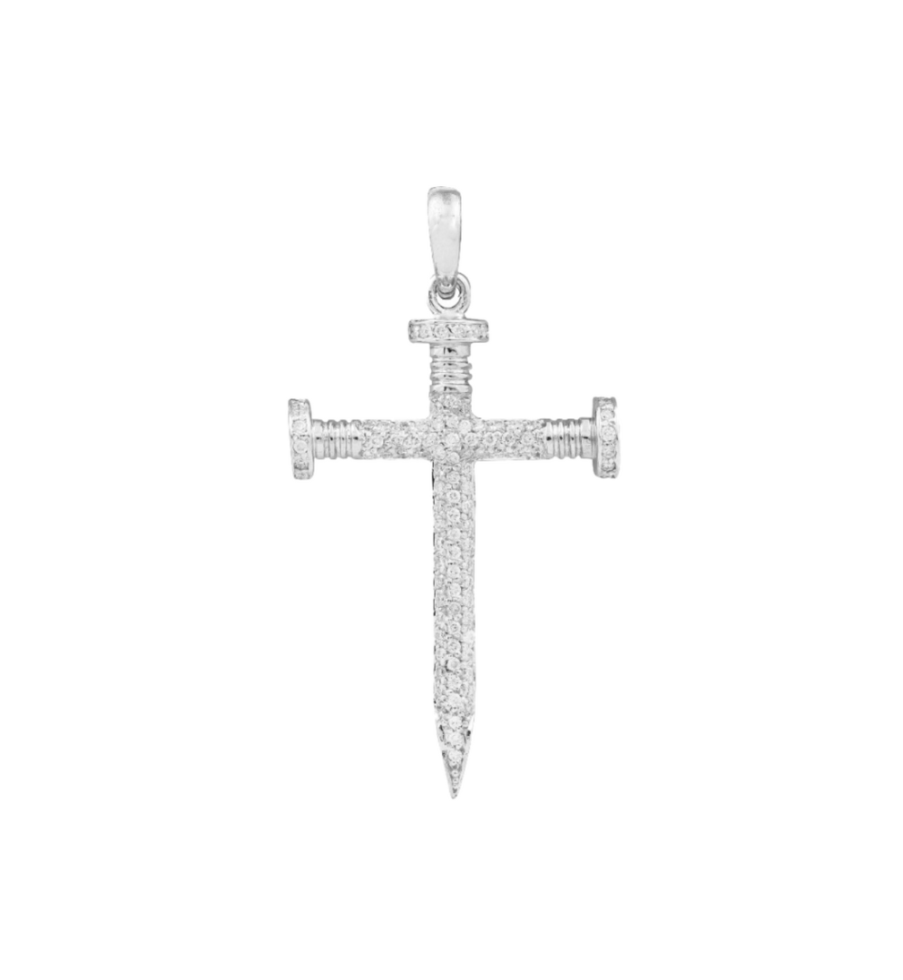 Pingente Cruz com Diamantes