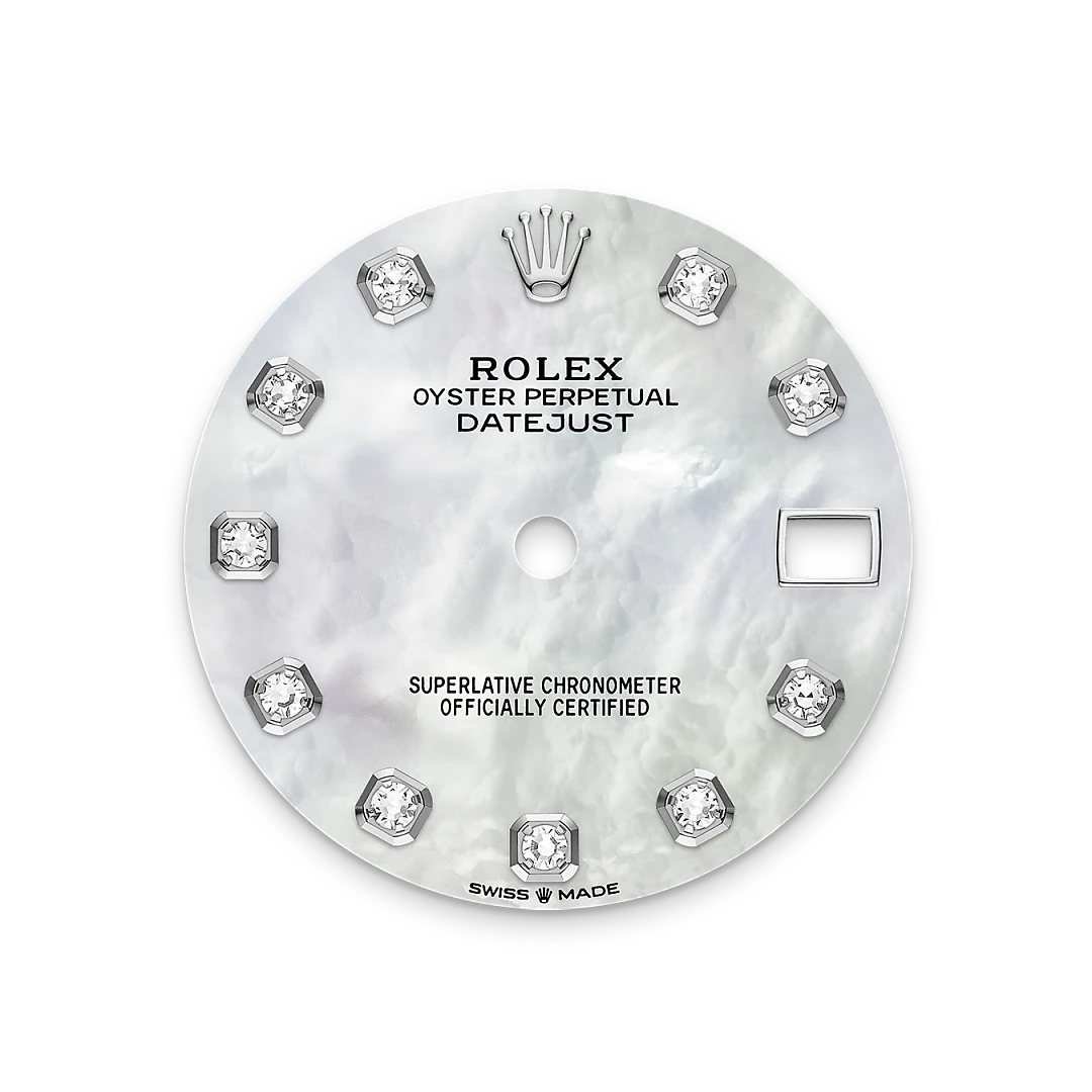 rolex Datejust em Rolesor branco – combinação de aço Oystersteel e ouro branco, M278384RBR-0008 - Montecristo