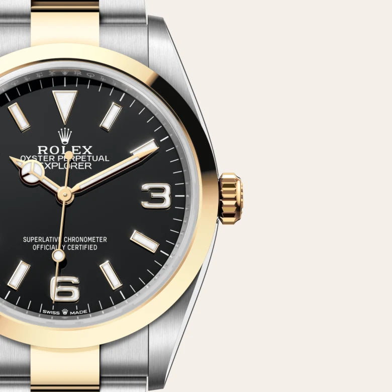 Rolex  Explorer 36 Oyster, 36 mm, aço Oystersteel e ouro amarelo M124273-0001 - imagem 3