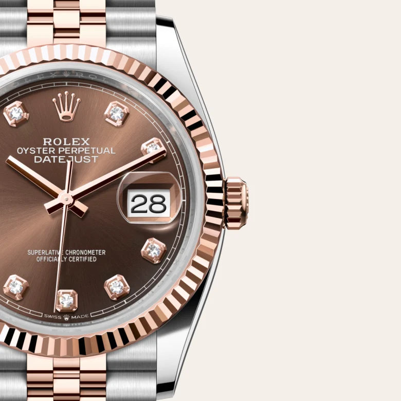 Rolex  Datejust 36 Oyster, 36 mm, aço Oystersteel e ouro Everose M126231-0053 - imagem 3