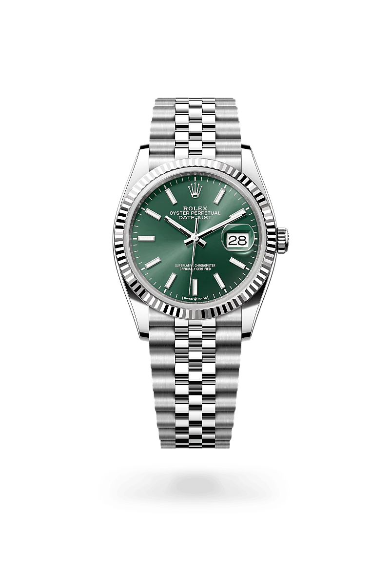 Rolex Datejust in Rolesor branco – combinação de aço Oystersteel e ouro branco, M126234-0051 - Montecristo