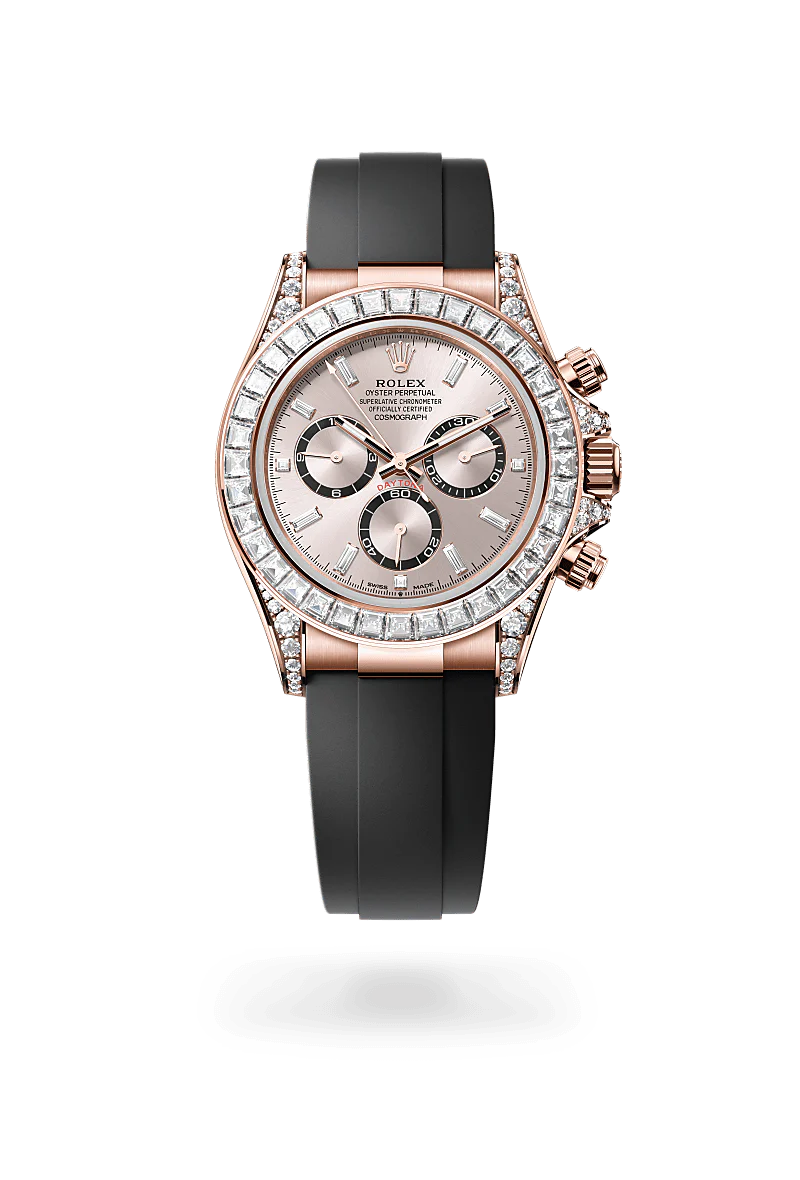 Rolex Cosmograph Daytona in Ouro Everose 18 quilates com asas cravejadas de diamantes, M126535TBR-0002 - Montecristo