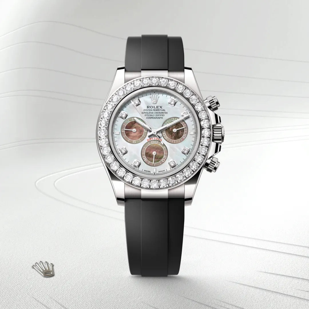 Rolex Cosmograph Daytona Oyster, 40 mm, ouro branco e diamantes M126589RBR-0001 - imagem 1